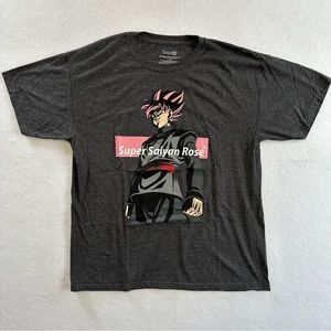 Dragon Ball Z Super Saiyan Rose Black T-Shirt Size XL Trunks Vegeta Goku Gohan